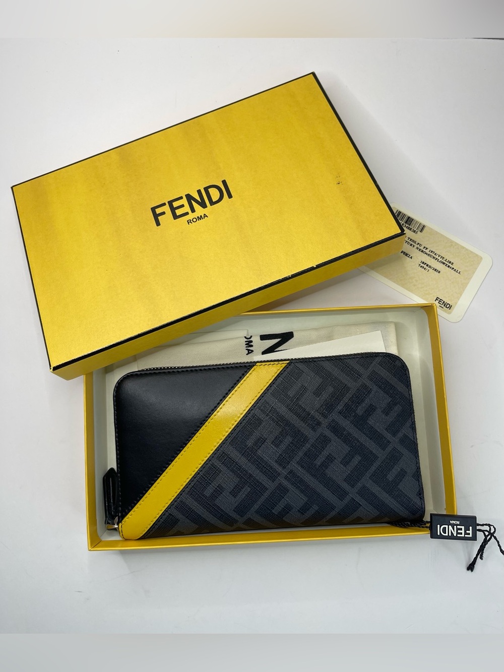 Fendi long zip-around wallet